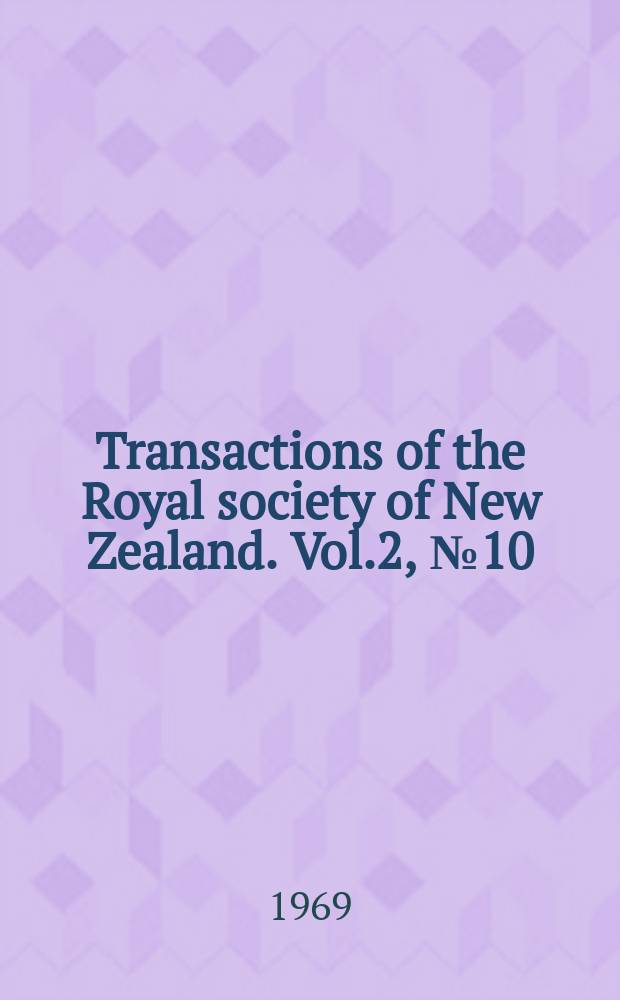 Transactions of the Royal society of New Zealand. Vol.2, №10 : The white Island Crater Valley in 1826