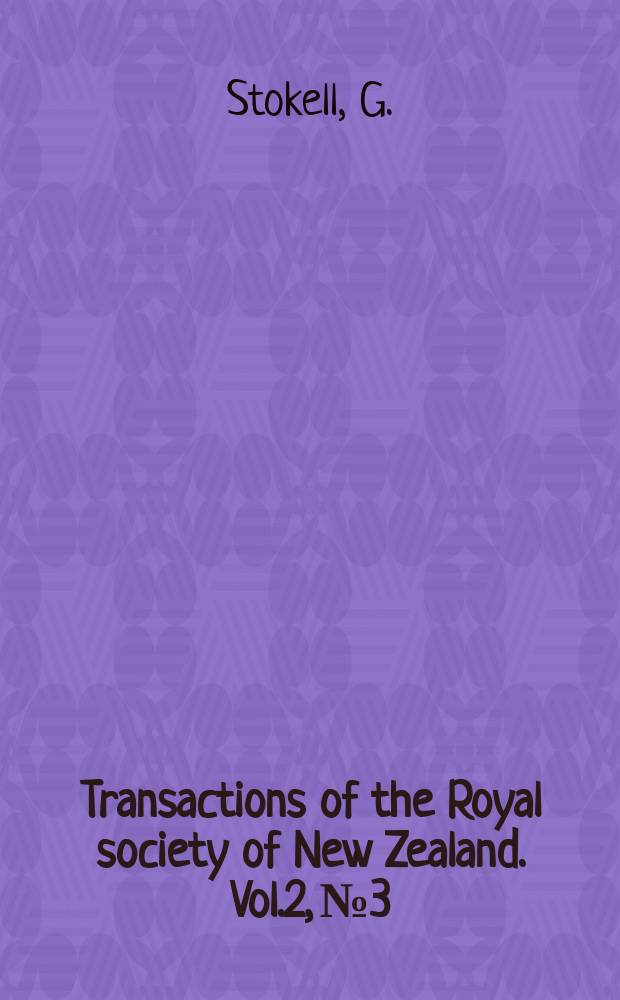 Transactions of the Royal society of New Zealand. Vol.2, №3 : A new species of Gobiomorphus