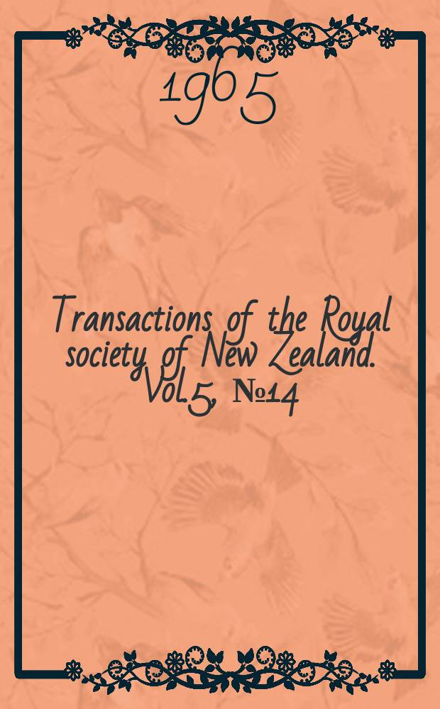 Transactions of the Royal society of New Zealand. Vol.5, №14 : Studies on the biology of the red - finned bully Gobiomorphus huttoni (Ogilby)