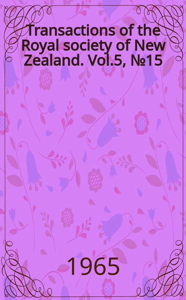 Transactions of the Royal society of New Zealand. Vol.5, №15 : Some echinozoans from north of New Zealand