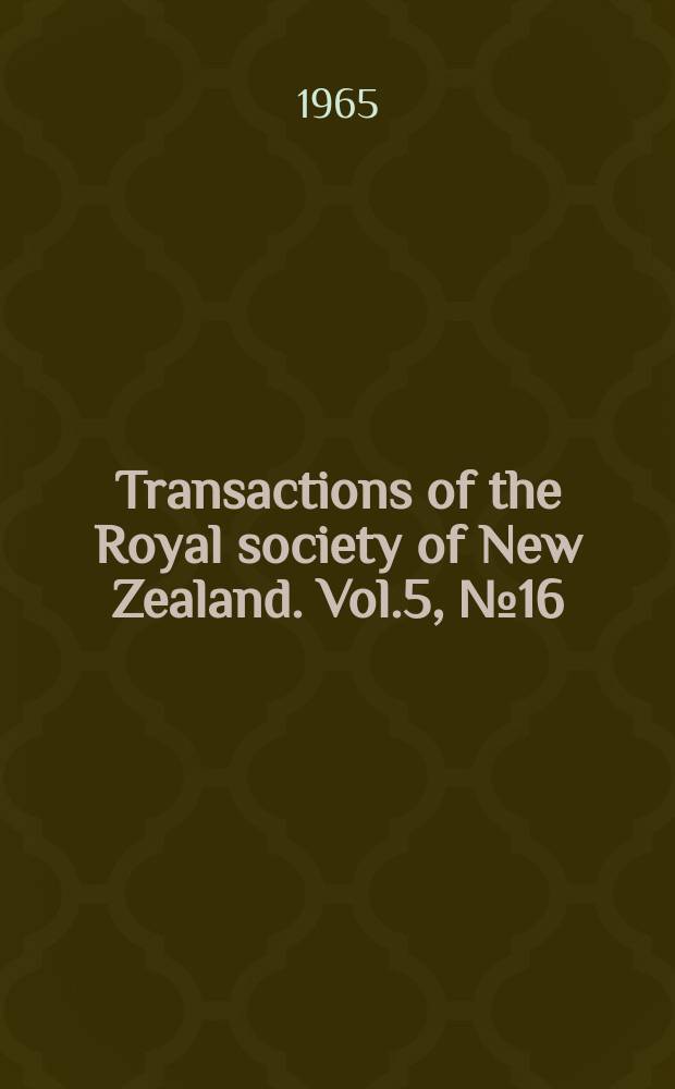 Transactions of the Royal society of New Zealand. Vol.5, №16 : New Onychiurid collembola from India and New Guinea