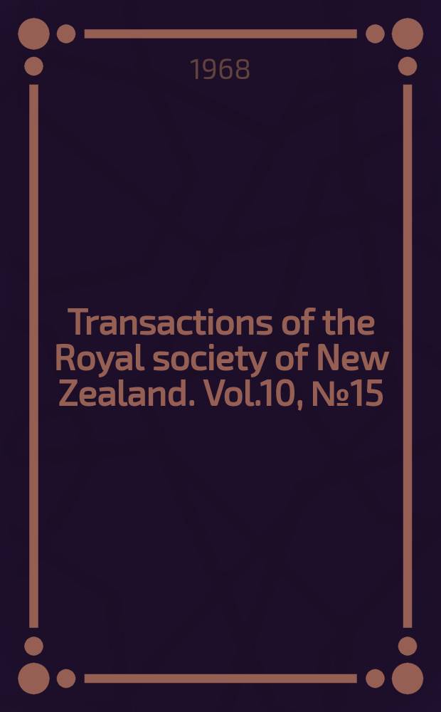 Transactions of the Royal society of New Zealand. Vol.10, №15 : Some Holothurians from Macquarie Island