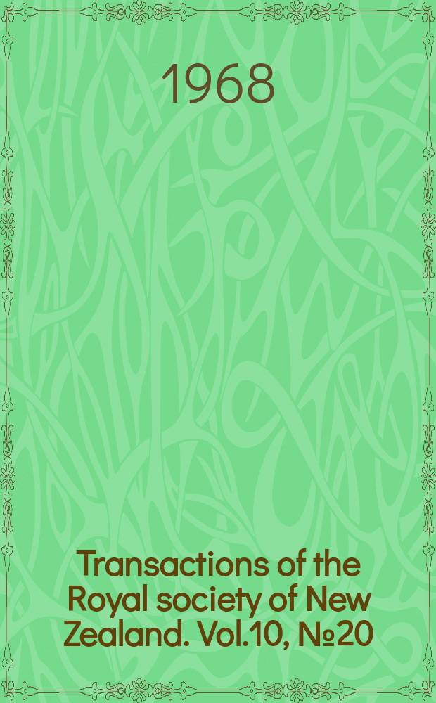 Transactions of the Royal society of New Zealand. Vol.10, №20 : A new genus and species of the order Acochlidiacea (Mollusca Opisthobranchia) from Melanesia