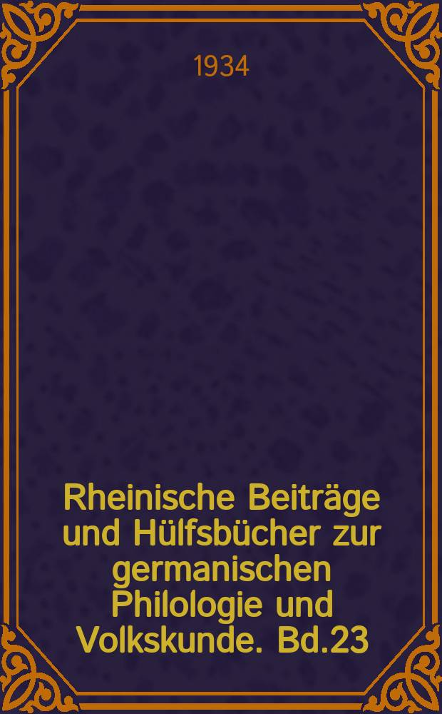 Rheinische Beiträge und Hülfsbücher zur germanischen Philologie und Volkskunde. Bd.23 : Untersuchungen über den Entwicklungsgang und die Funktion des Dialogs in der isländischen Saga