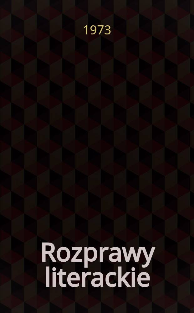 Rozprawy literackie