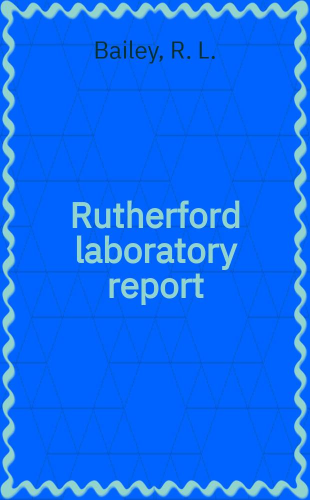 Rutherford laboratory report : The indirect cooling of a superconducting magnet...