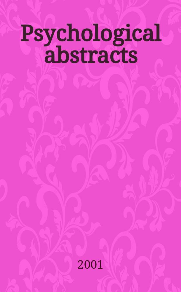 Psychological abstracts : Publ. by The Amer. psychol. assoc. Vol.88, №2