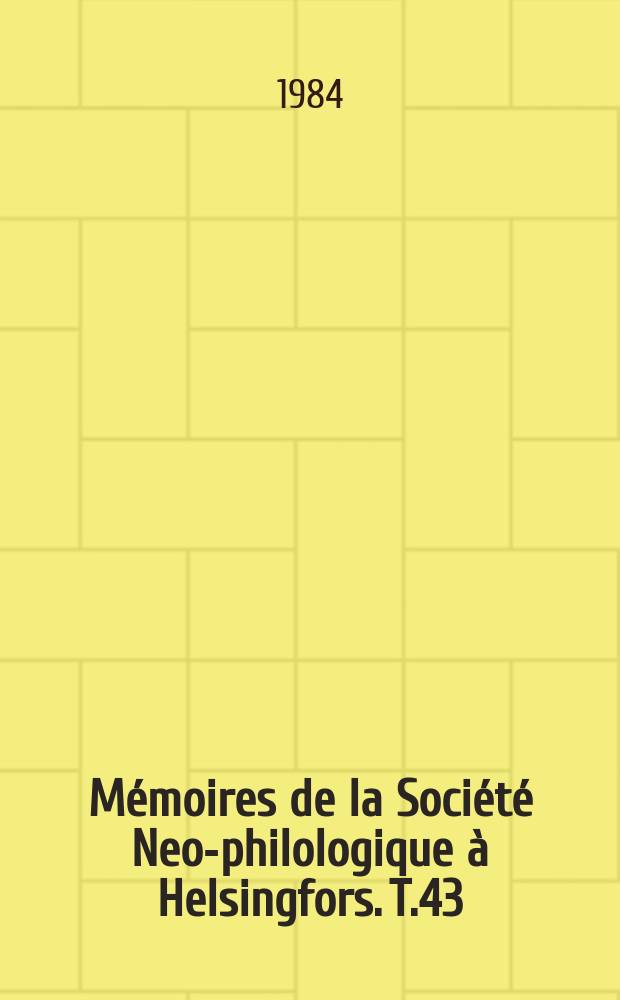 Mémoires de la Société Neo-philologique à Helsingfors. T.43 : The Northern Homily cycle