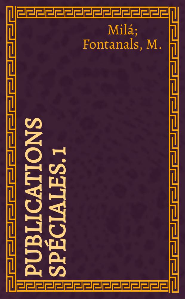 Publications spéciales. [1] : Poёtes catalans
