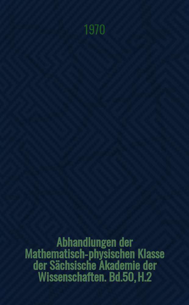 Abhandlungen der Mathematisch-physischen Klasse der Sächsische Akademie der Wissenschaften. Bd.50, H.2 : Kompositionstafeln quaternärer quadratischer