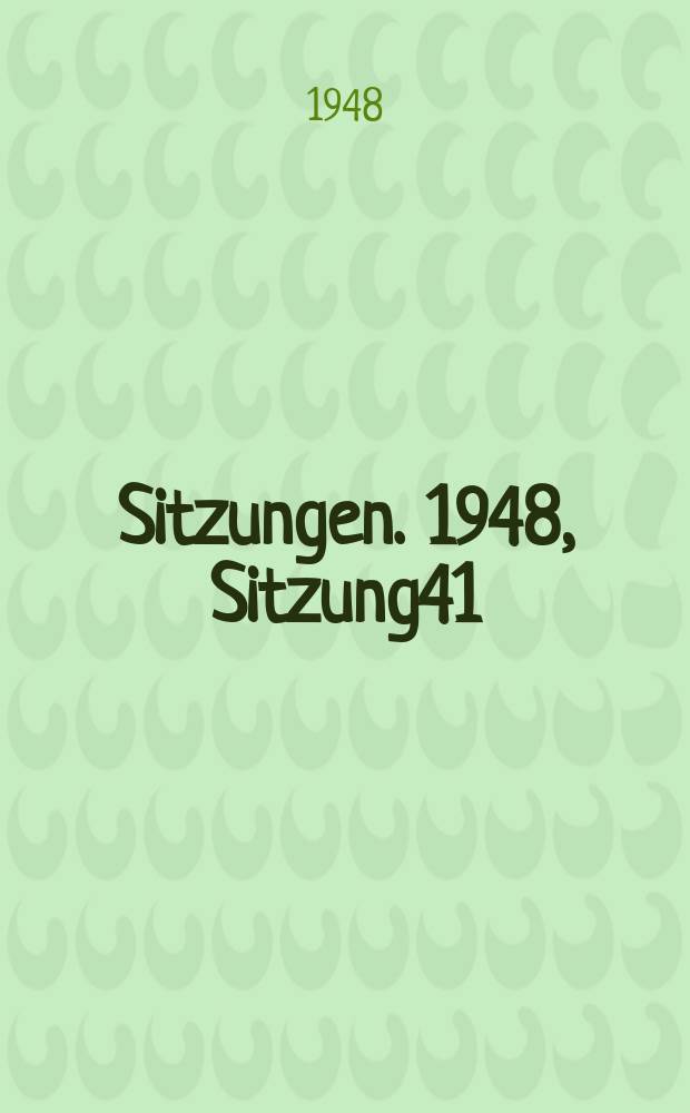 [Sitzungen]. 1948, Sitzung41