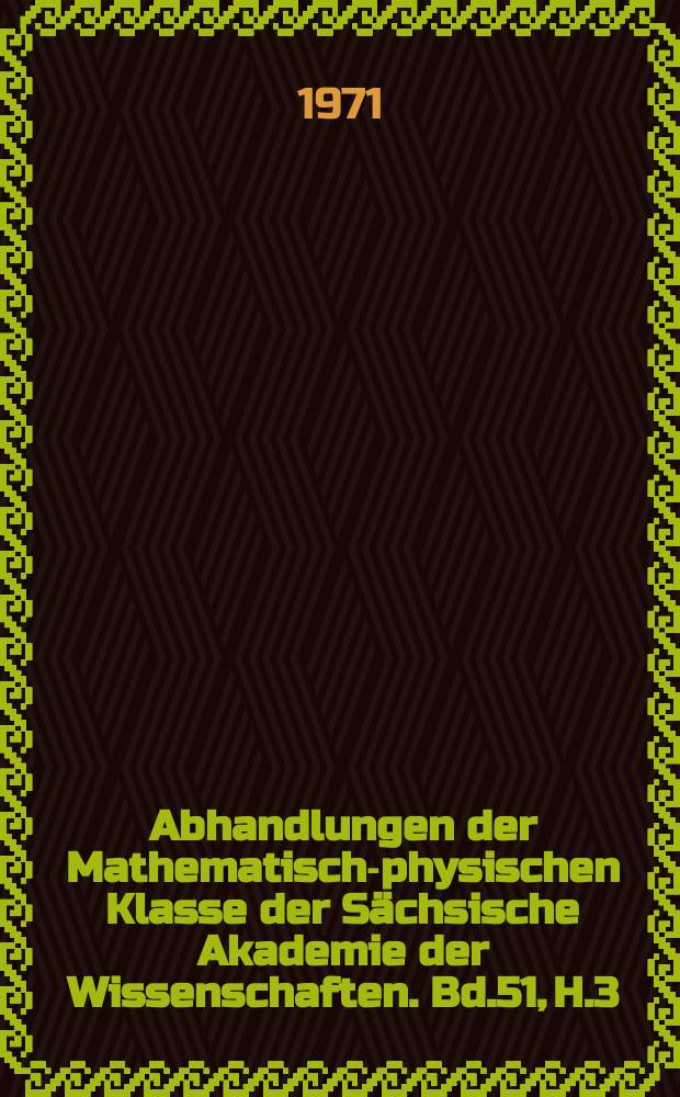 Abhandlungen der Mathematisch-physischen Klasse der S&auml;chsische Akademie der Wissenschaften. Bd.51, H.3 : Die parasagittalen Meningiome