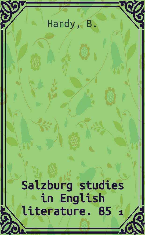 Salzburg studies in English literature. 85[₁] : Dramatic Quicklysms