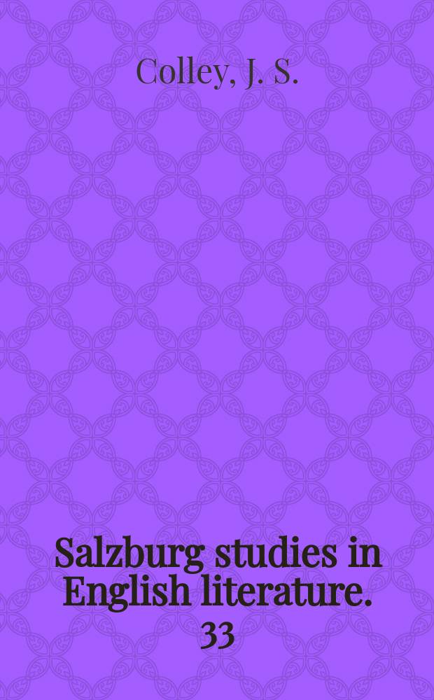 Salzburg studies in English literature. 33 : John Marston's theatrical drama