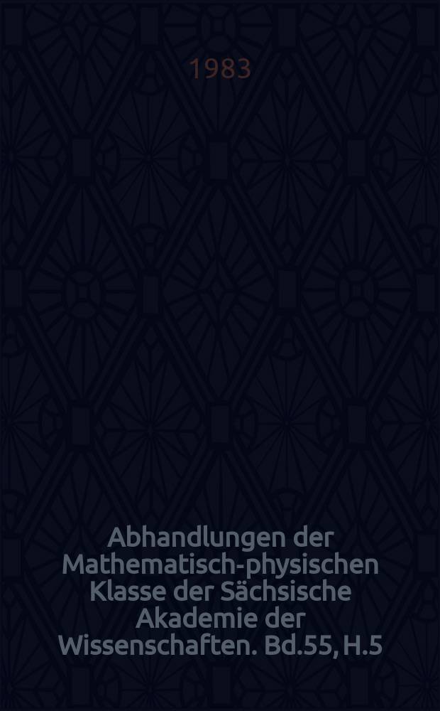 Abhandlungen der Mathematisch-physischen Klasse der Sächsische Akademie der Wissenschaften. Bd.55, H.5 : Beiträge zur Komplementarität