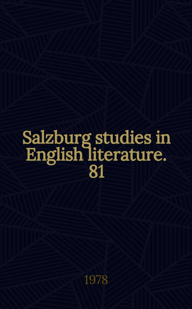 Salzburg studies in English literature. 81 : The English comedians at the Habsburg...