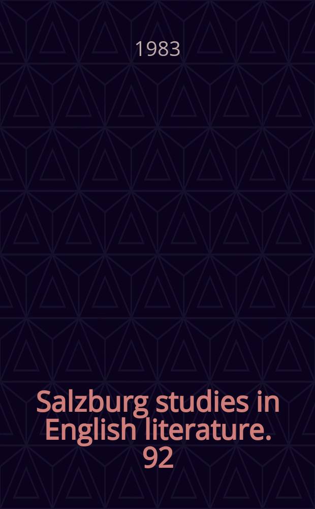 Salzburg studies in English literature. 92:7 : Early reformation English polemics