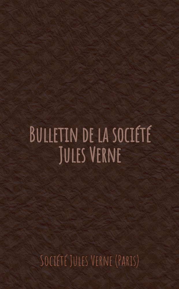 Bulletin de la société Jules Verne