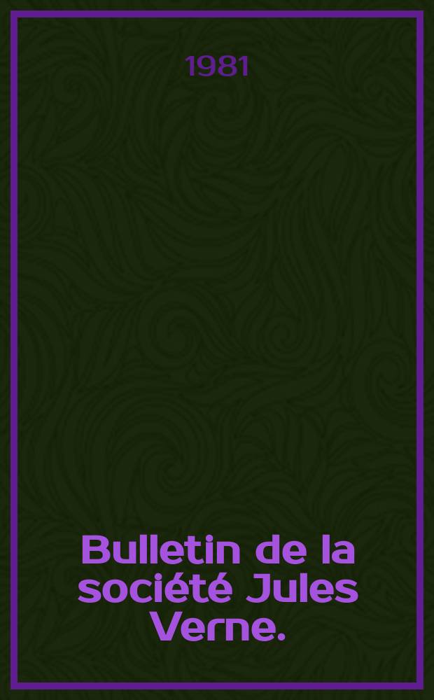 Bulletin de la société Jules Verne. (Spécial théâtre № 1)