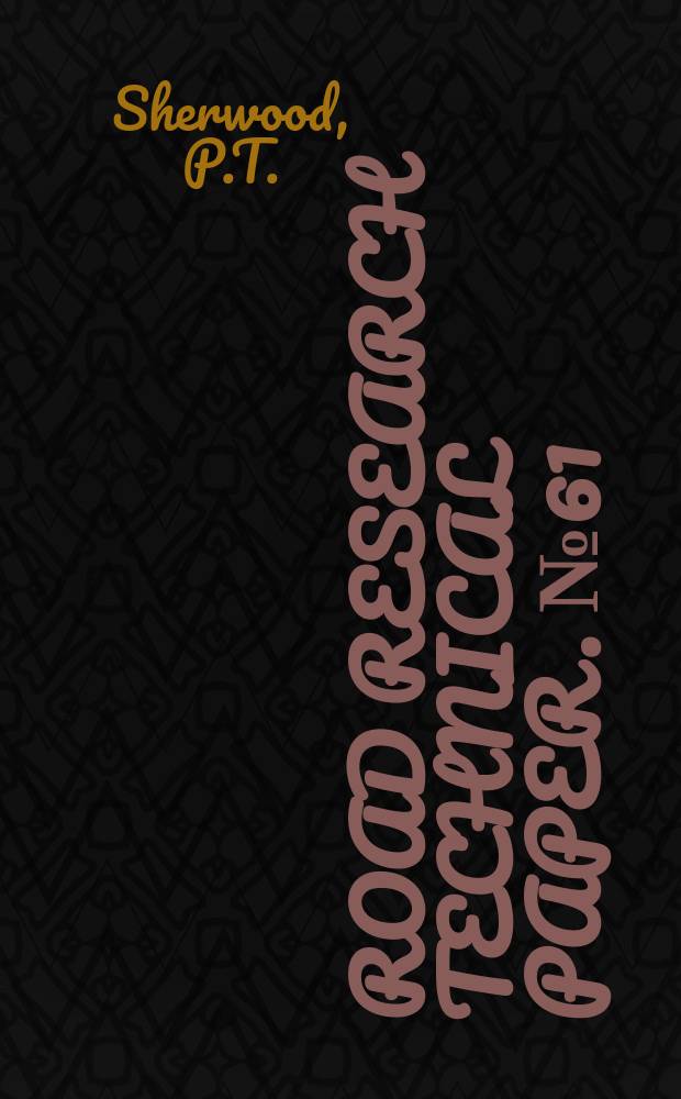 Road research technical paper. №61 : The effects of Soil organic matter on the setting of soil - cement mixtures