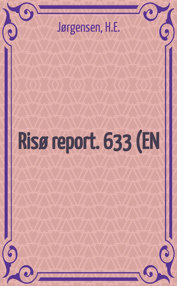Risø report. 633(EN) : LIDAR measurements of smoke ...
