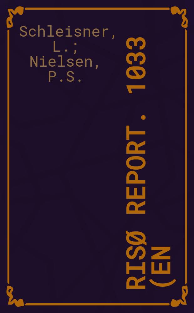 Risø report. 1033(EN) : External cost related to power ...
