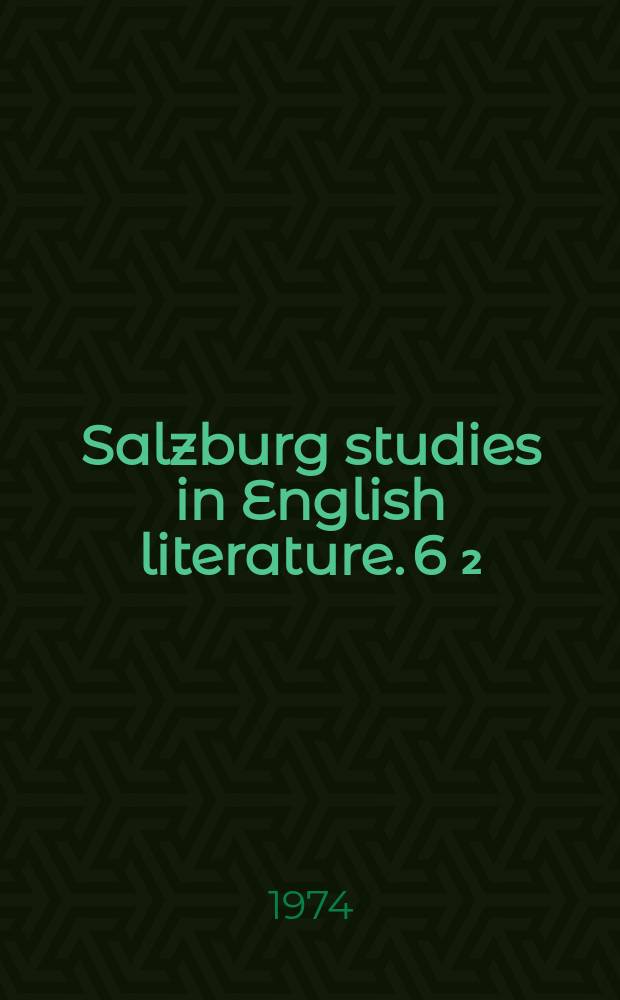Salzburg studies in English literature. 6[₂] : The shares of Fletcher, Field and Massinger...