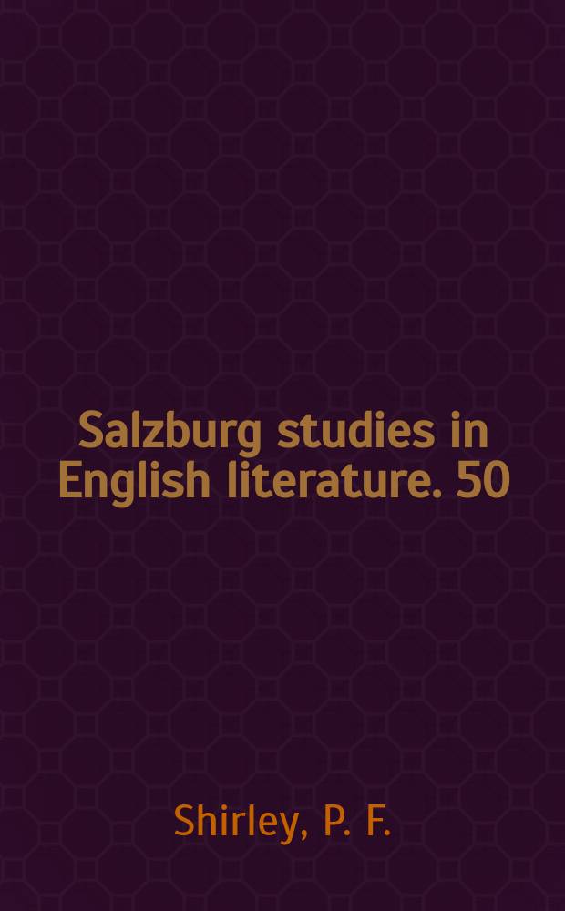 Salzburg studies in English literature. 50 : Serious and tragic elements in the comedy of Thomas Dekker