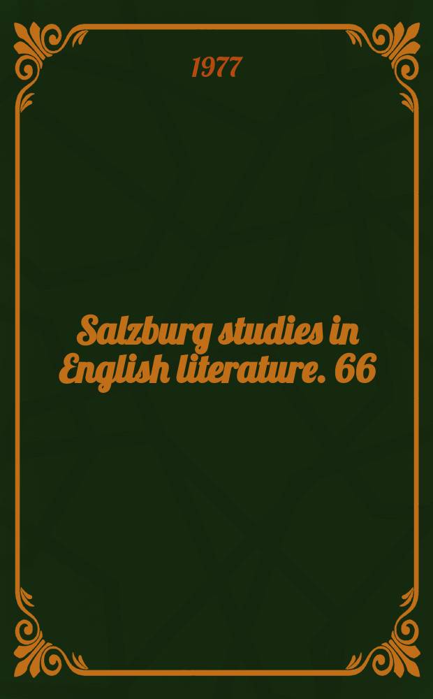 Salzburg studies in English literature. 66 : Les images chez John Webster