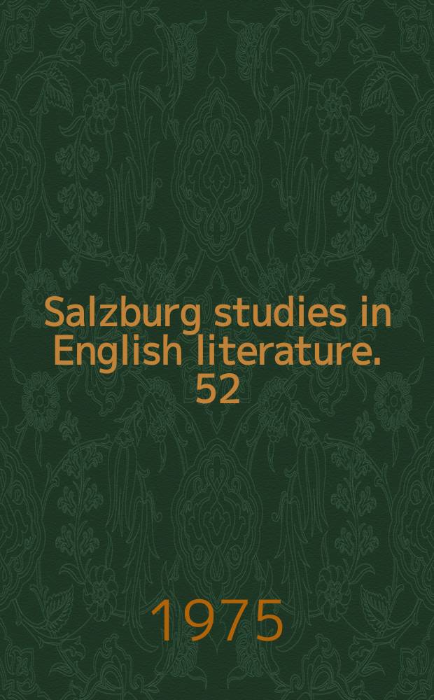 Salzburg studies in English literature. 52 : Dommage qu'elle soit une p...