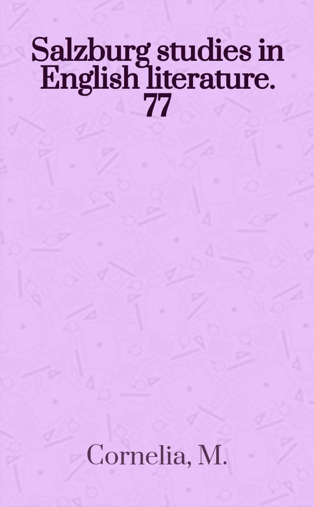 Salzburg studies in English literature. 77 : The function of the masque in Jacobean...