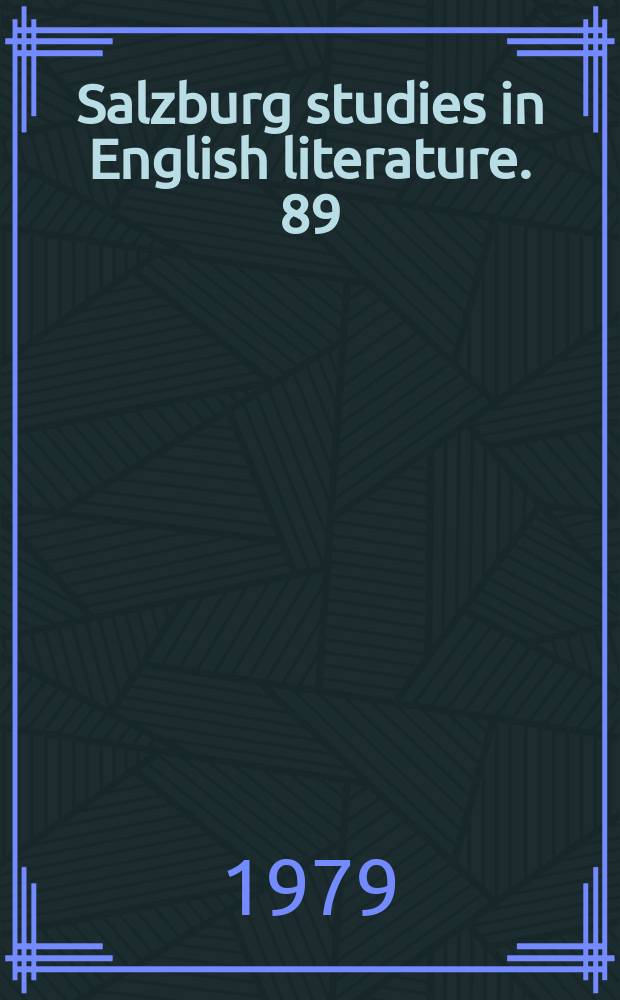 Salzburg studies in English literature. 89 : The English prodigal son plays