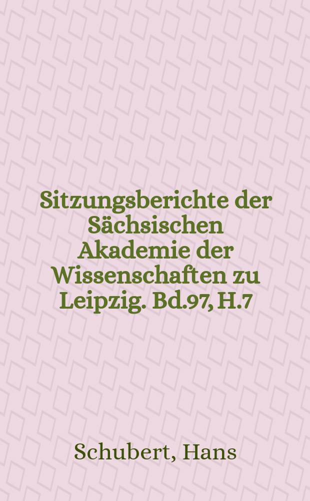 Sitzungsberichte der Sächsischen Akademie der Wissenschaften zu Leipzig. Bd.97, H.7 : Über eine lineare Integrodifferentialgleichung mit Zusatzkern