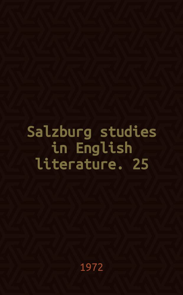 Salzburg studies in English literature. 25 : Divine analogy