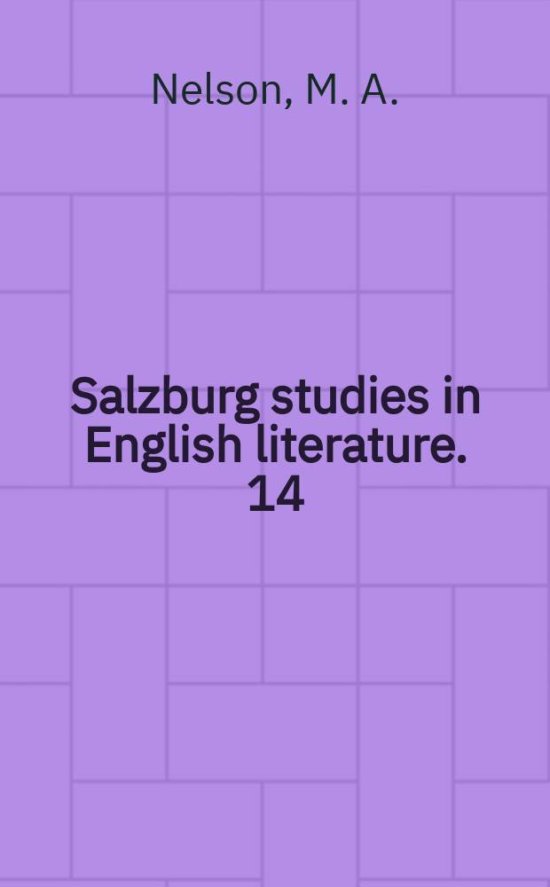 Salzburg studies in English literature. 14 : The Robin Hood tradition in the English Renaissance
