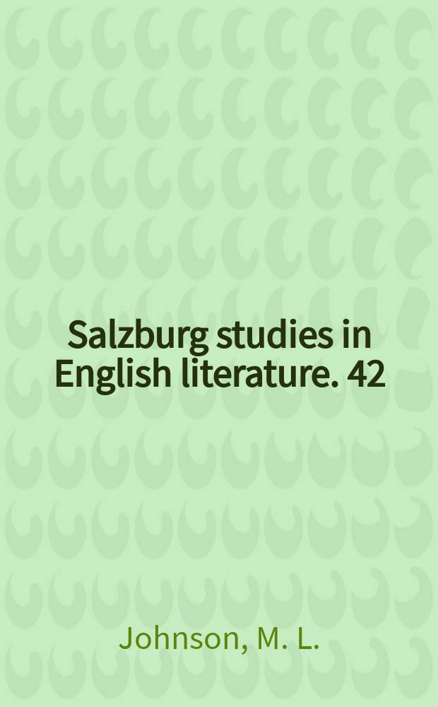 Salzburg studies in English literature. 42 : Images of women in the works of Thomas Heywood