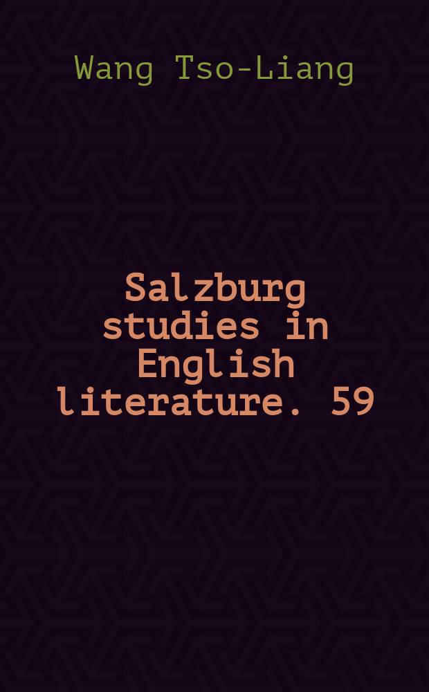 Salzburg studies in English literature. 59 : The literary reputation of John Webster to 1830