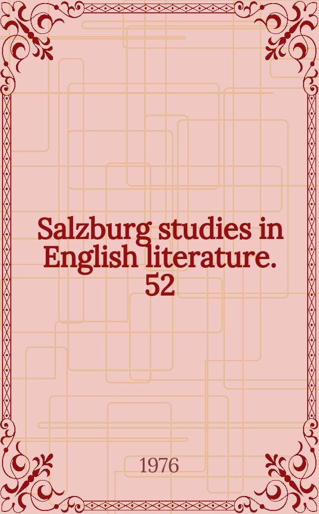 Salzburg studies in English literature. 52 : Thomas Percy's Life of Dr. Oliver Goldsmith
