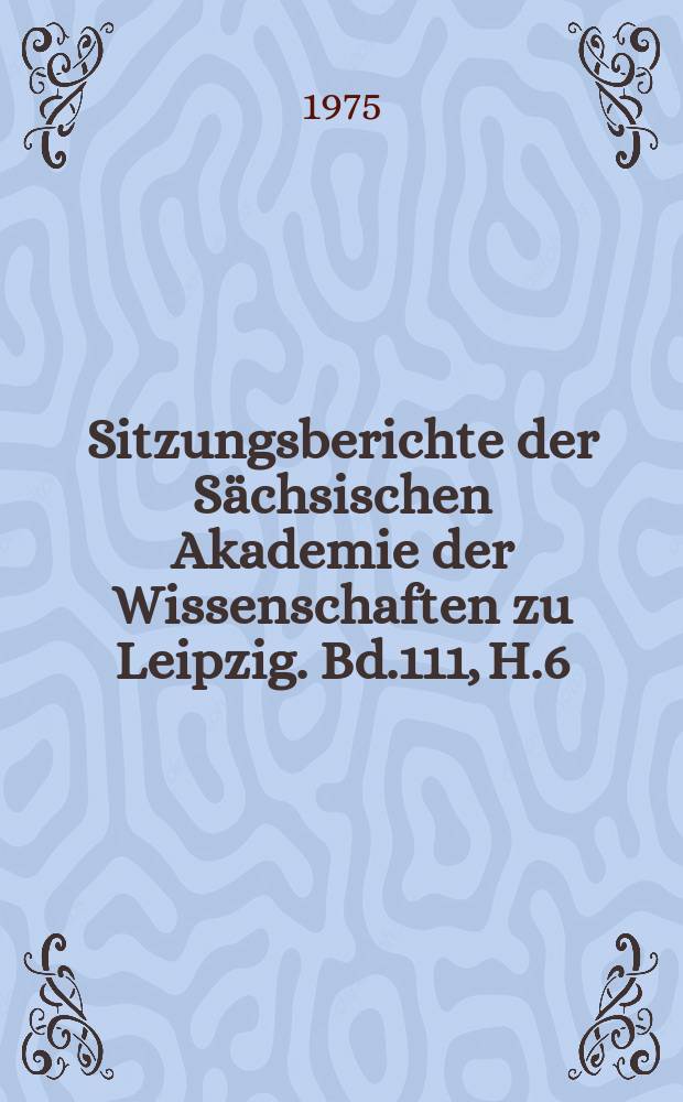 Sitzungsberichte der Sächsischen Akademie der Wissenschaften zu Leipzig. Bd.111, H.6 : Photopolarographie und Photodynamie