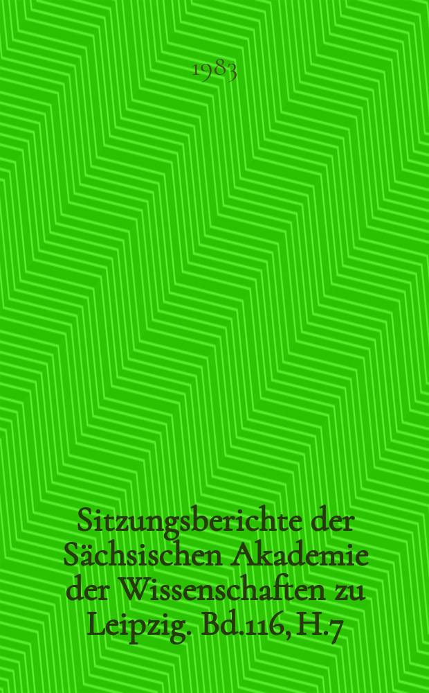 Sitzungsberichte der Sächsischen Akademie der Wissenschaften zu Leipzig. Bd.116, H.7 : Die Rolle des Radons...
