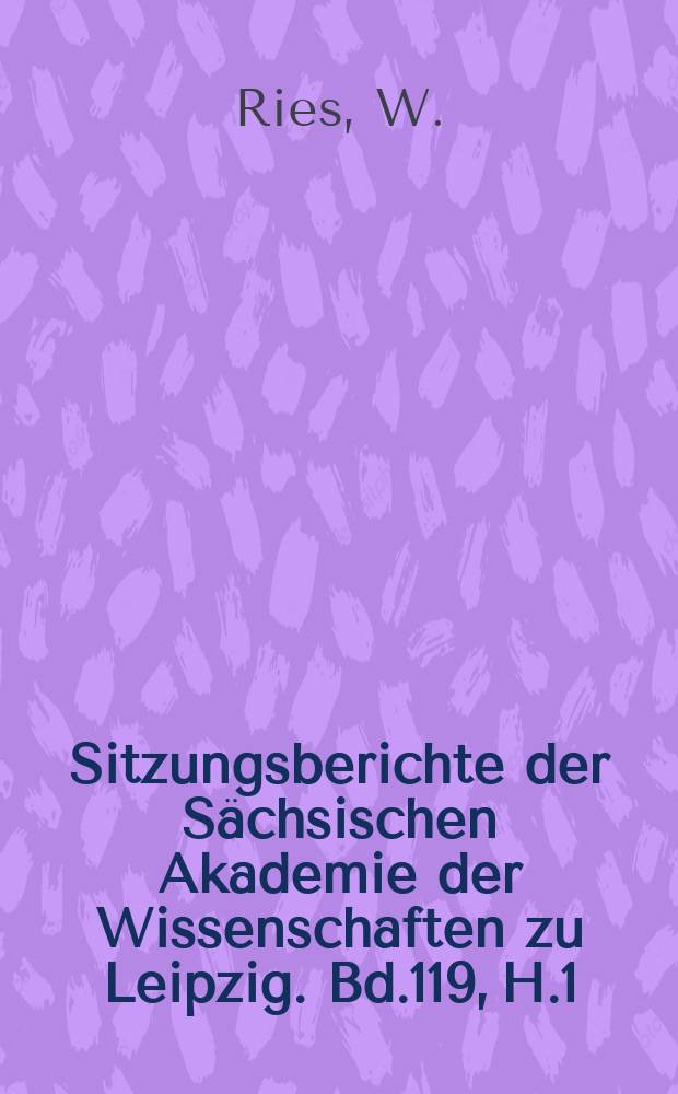 Sitzungsberichte der Sächsischen Akademie der Wissenschaften zu Leipzig. Bd.119, H.1 : Methoden und Erkenntnisse der Alternsforschung