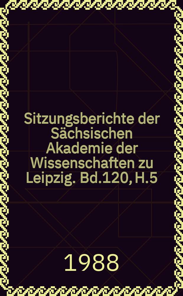 Sitzungsberichte der S&auml;chsischen Akademie der Wissenschaften zu Leipzig. Bd.120, H.5 : Die Z&ouml;liakie - eine besondere Form...