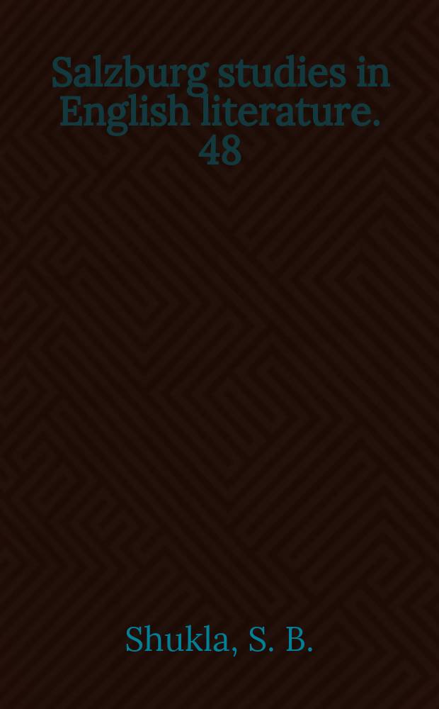 Salzburg studies in English literature. 48 : Social and moral ideas in the...