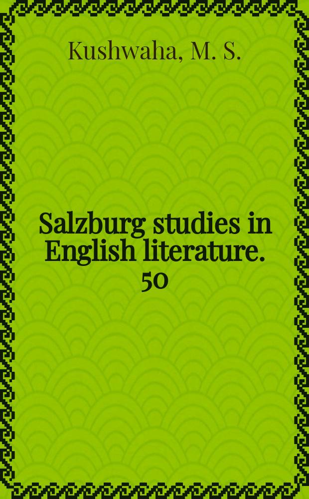 Salzburg studies in English literature. 50 : Byron and the dramatic form