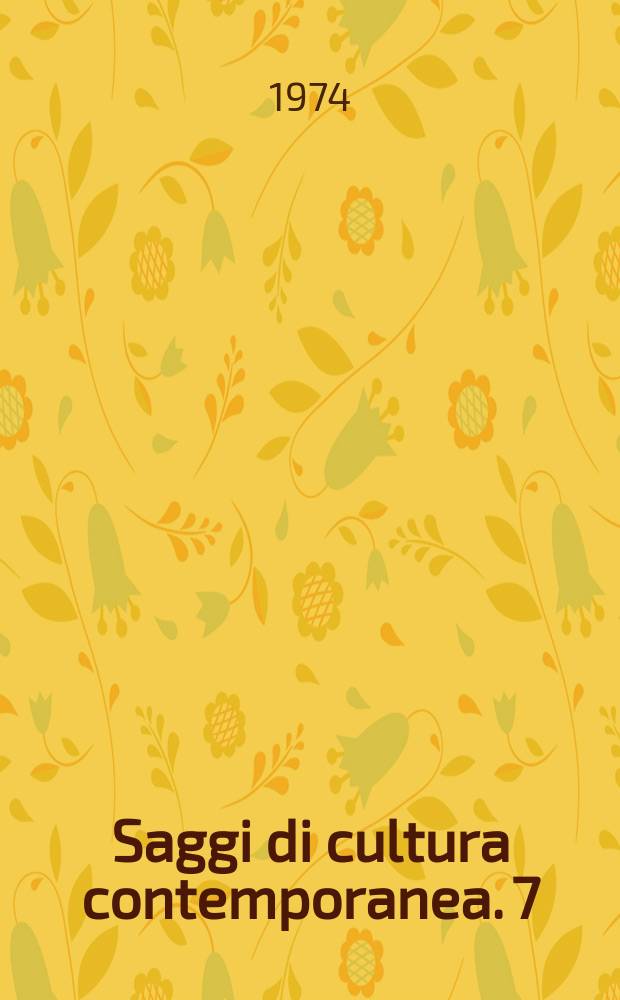 Saggi di cultura contemporanea. 7 : La morte nel salotto