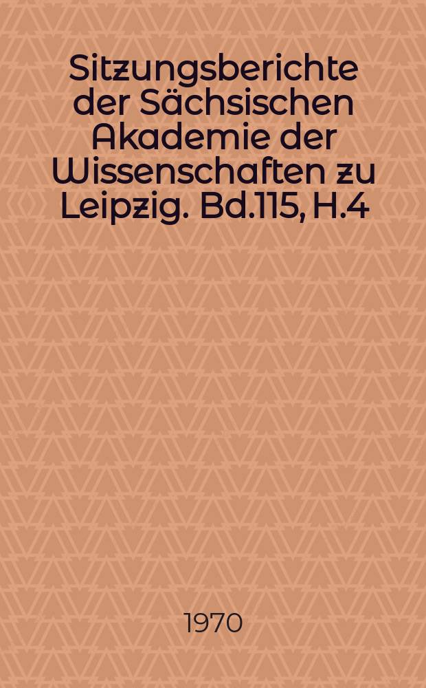 Sitzungsberichte der S&auml;chsischen Akademie der Wissenschaften zu Leipzig. Bd.115, H.4 : Adonis und Adonaj