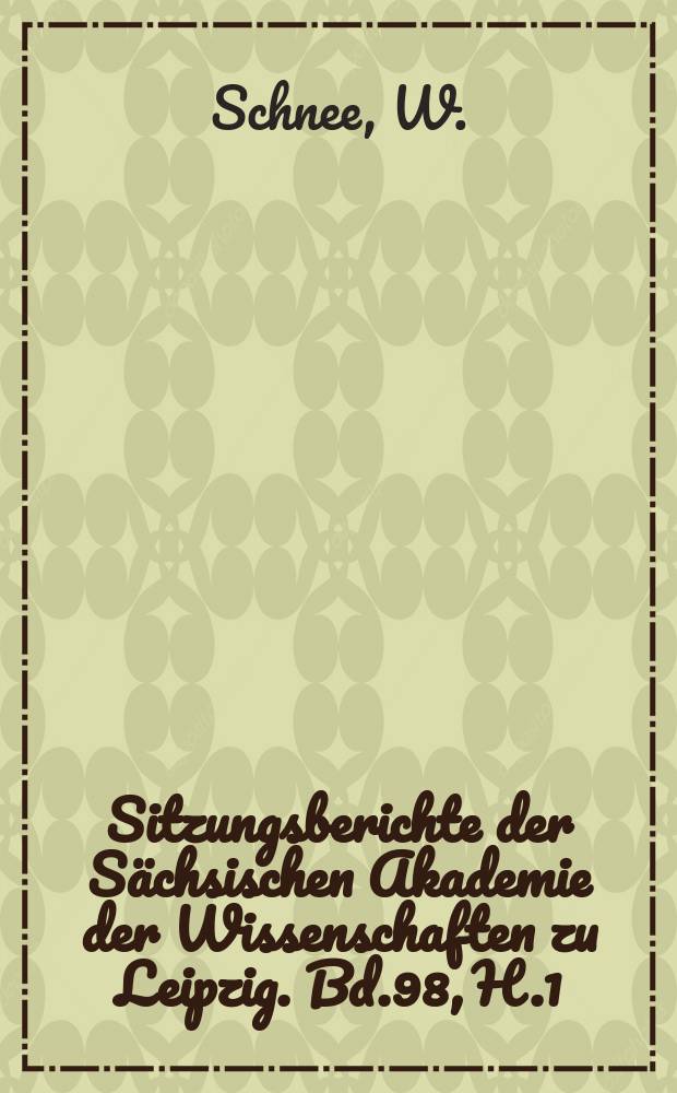 Sitzungsberichte der Sächsischen Akademie der Wissenschaften zu Leipzig. Bd.98, H.1 : Über magische Quadrate und lineare Gitterpunktprobleme
