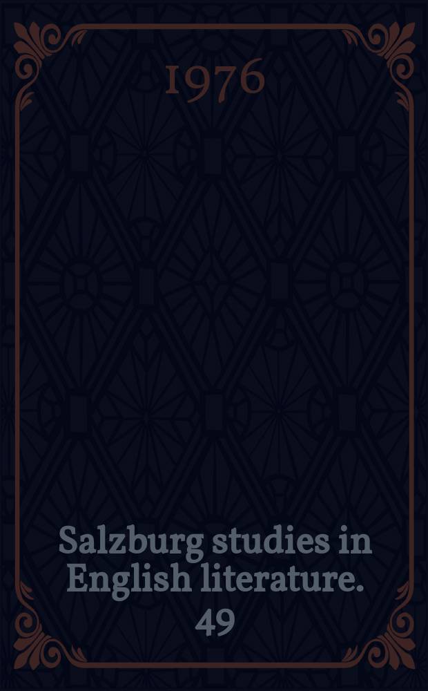 Salzburg studies in English literature. 49 : Two studies in romantic reviewing...