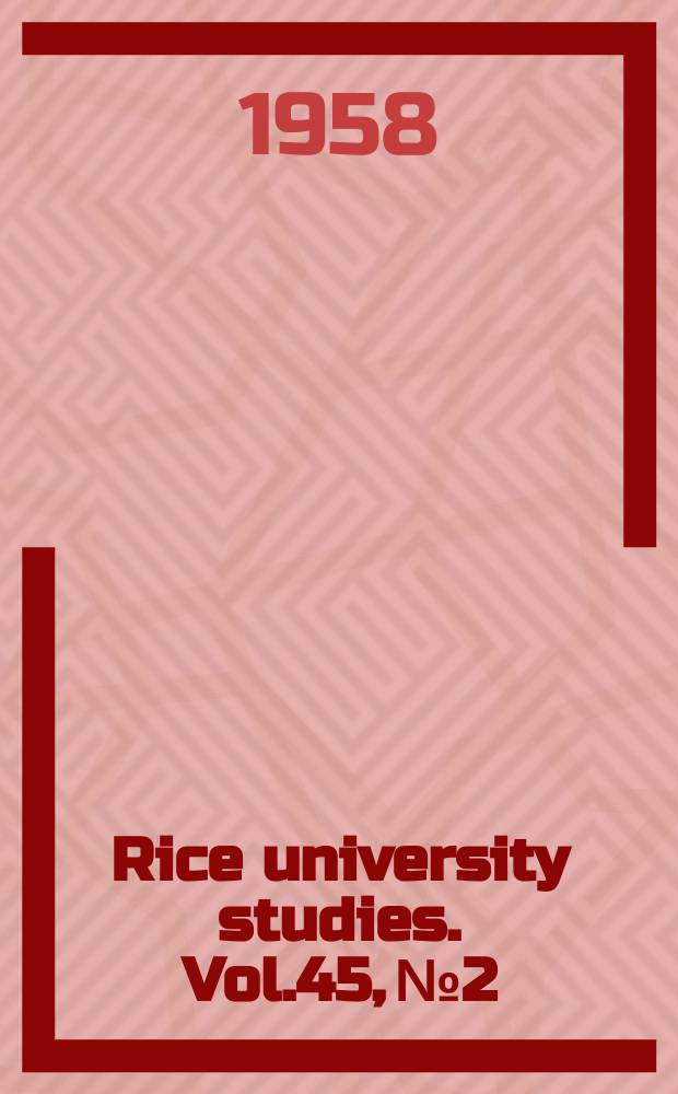 Rice university studies. Vol.45, №2 : Atoms for power