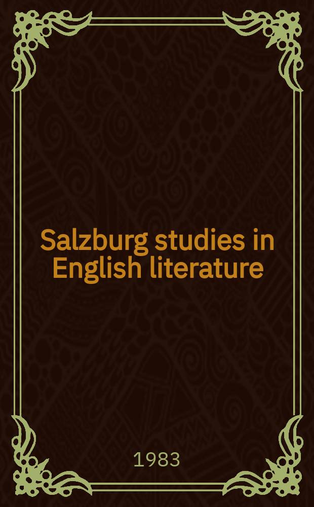 Salzburg studies in English literature : Travels...